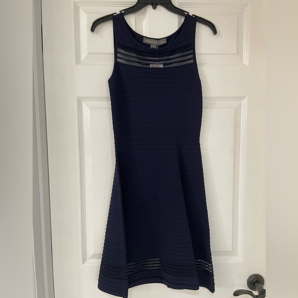 French Connection Navy A line Dress size 6